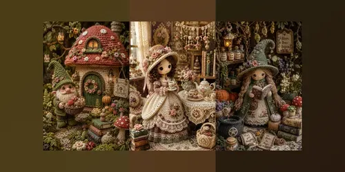 Whimsical Crochet Fairy Worlds generated by chatgpt-image