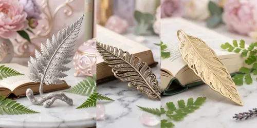 Luxury Fern Bookmarks generated by gemini-image