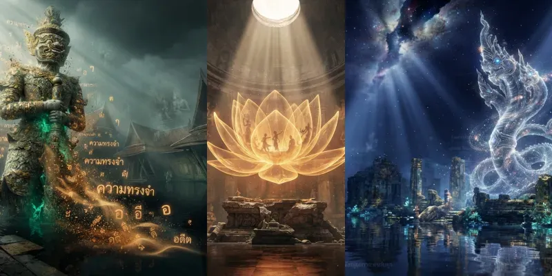 Surreal Thai Temple Memories Generator generated by undefined