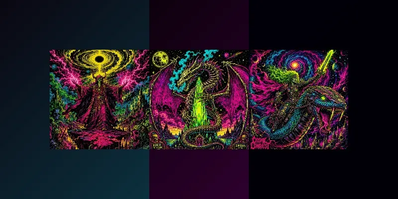 Blacklight Psychedelic Dark Fantasies generated by undefined