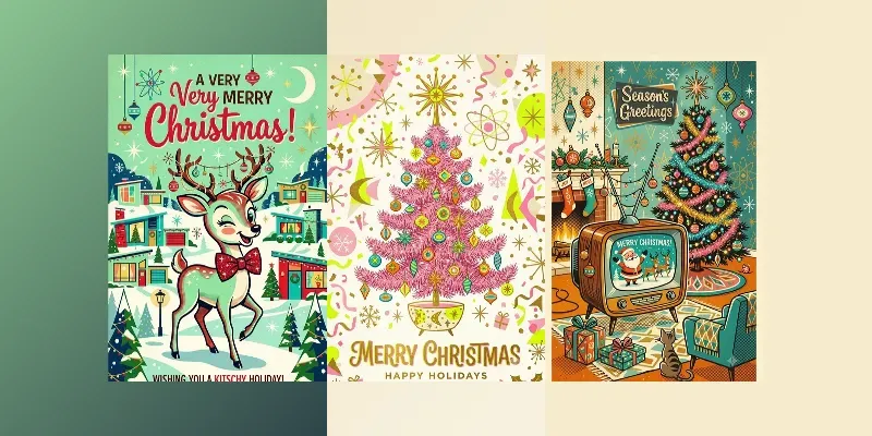 1950s Kitsch Christmas Journal Cards generated by undefined