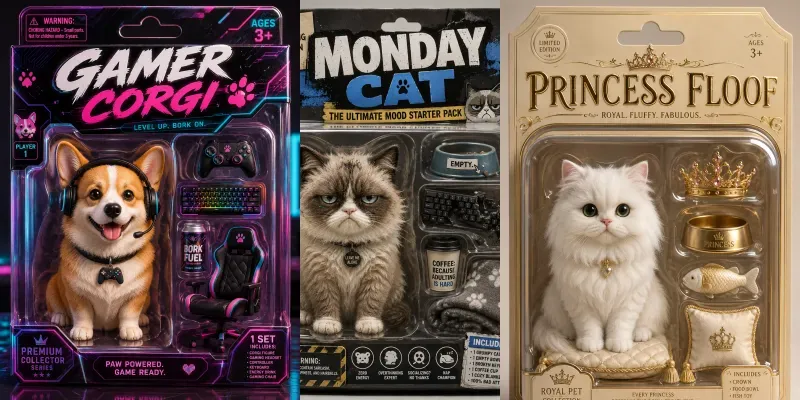 Pet Action Figure Packaging Generator