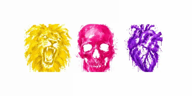 Raw Spontaneous Acrylic Paintings