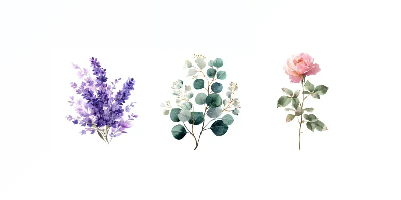 Watercolor Floral Sticker Clipart Sets generated by undefined