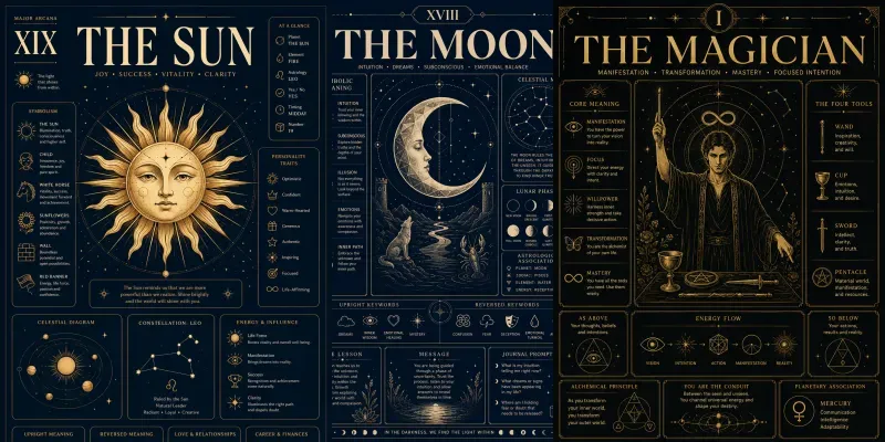 Modern Tarot Infographic Generator generated by undefined
