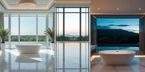 Luxury Marble Interior Design Bathrooms generated by leonardo