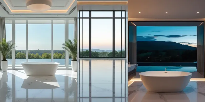 Luxury Marble Interior Design Bathrooms generated by undefined