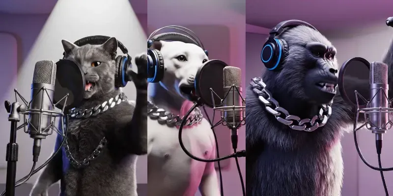 Cute Animal Rappers Drop The Beat generated by undefined