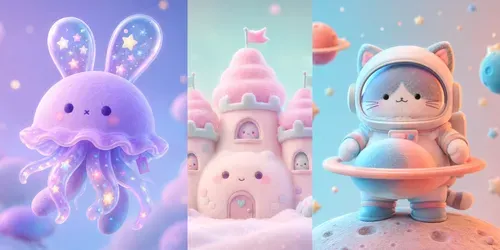 Dreamy Fuzzy Toy Characters generated by chatgpt-image