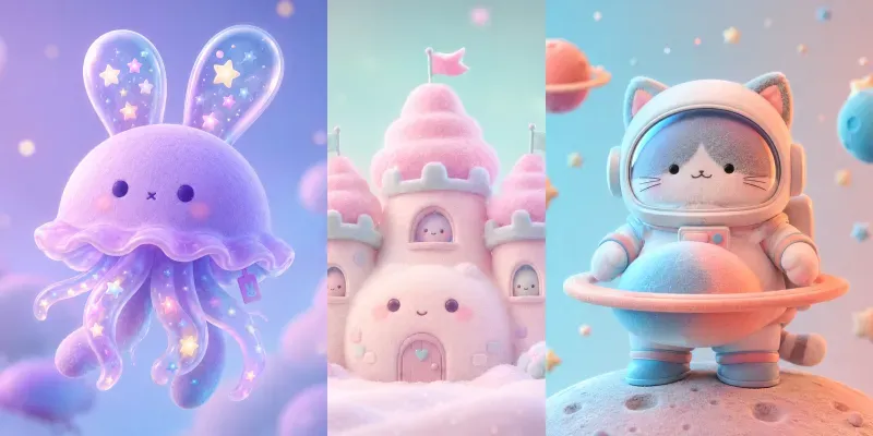 Dreamy Fuzzy Toy Characters generated by undefined