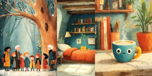 Painted Storybook Whimsy Cozy Art generated by midjourney