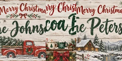 Christmas Family Name Sign Art generated by chatgpt-image