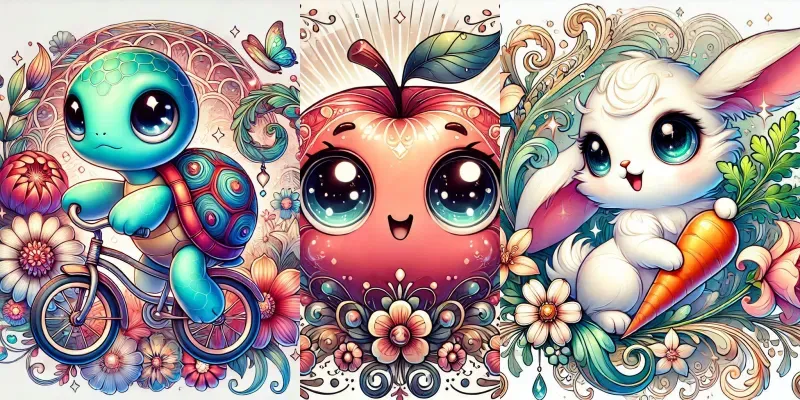 Adorable Art Nouveau Whimsies generated by undefined