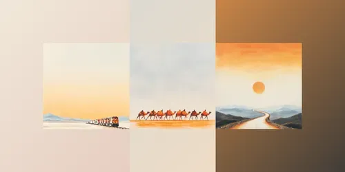 Cinematic Minimal Scene Landscapes generated by midjourney