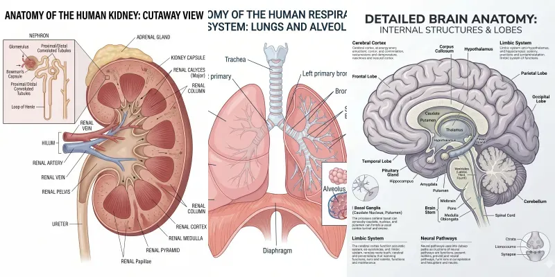 Anatomy Cutaway Infographics generated by undefined
