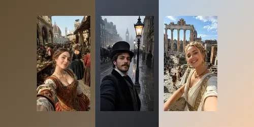 Time Traveler Selfie Generator generated by chatgpt-image