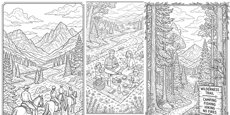 Nature Coloring Pages generated by undefined