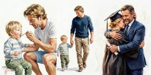 Fathers Loves In Oil Paintings generated by gemini-image
