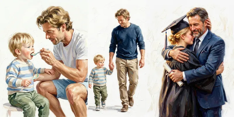 Fathers Loves In Oil Paintings generated by undefined
