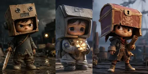 Moody Chibi Box Kids generated by chatgpt-image