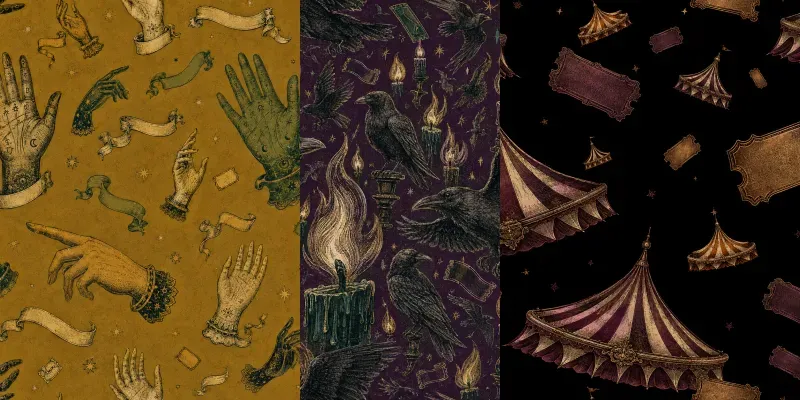 Dark Carnival Halloween Patterns generated by undefined