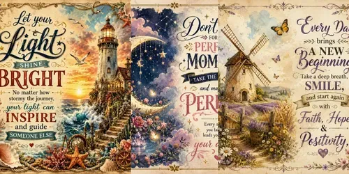 Whimsical Quote Poster Art Collections generated by chatgpt-image