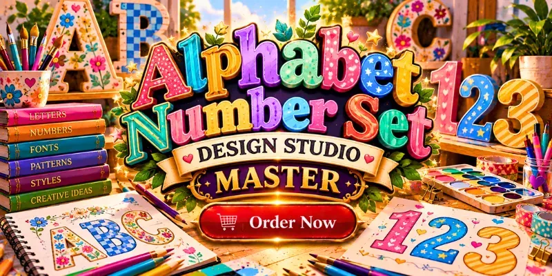 Alphabet Number Set Design Studio Master
