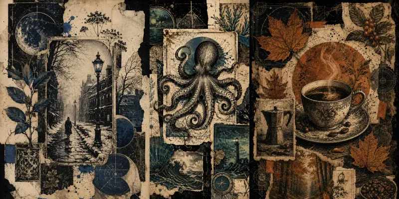 Dark Vintage Collages generated by undefined