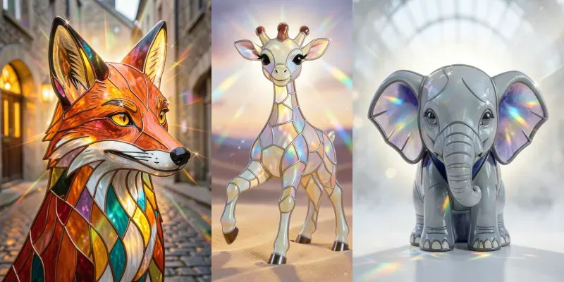 Rainbow Glass Animals generated by undefined