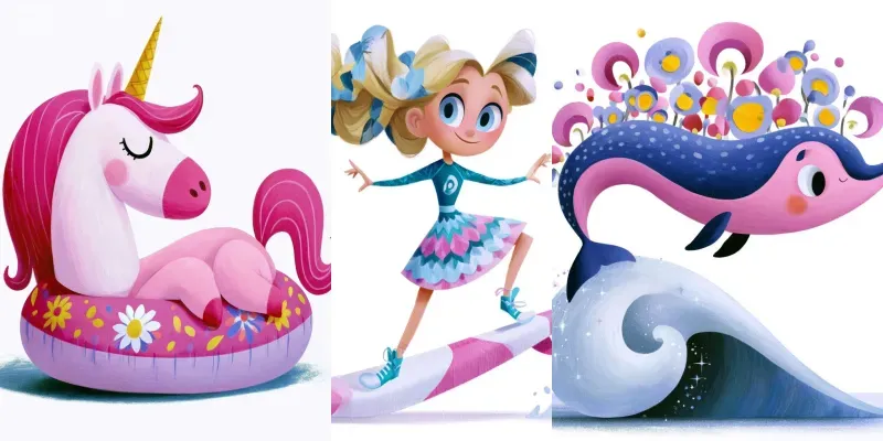 Summer Girl Clipart generated by undefined