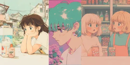 Studio Ghibli 90s Anime Characters generated by midjourney