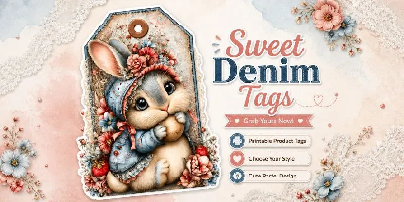 Sweet Denim Baking Girl Product Tags generated by undefined
