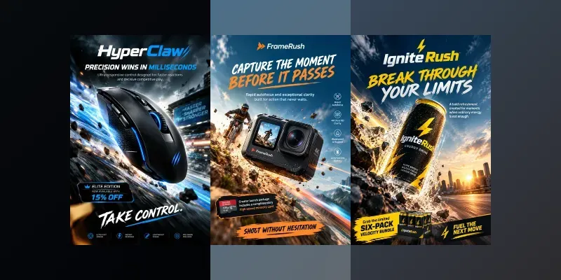 Dynamic Motion Product Ad Posters