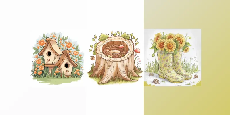 Whimsical Spring Home Vignettes generated by undefined