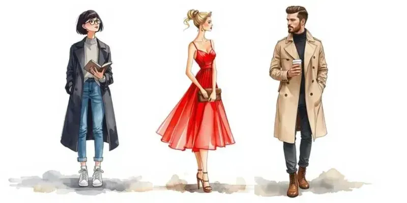 Minimalist Watercolor Fashion Illustrations generated by undefined