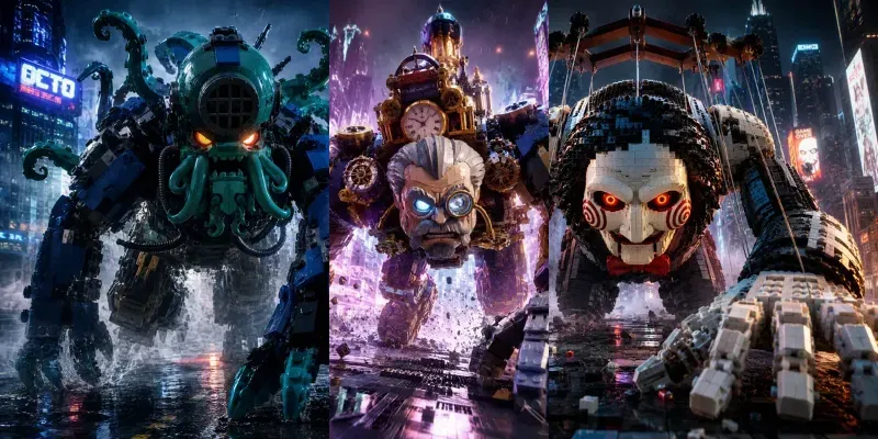Epic Lego Monster Hero Transformations generated by undefined