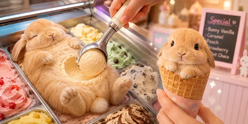 Tiny Ice Cream Animal Magic generated by undefined