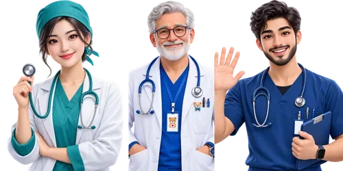 Minimalist Inclusive Medical Avatar Sets generated by chatgpt-image
