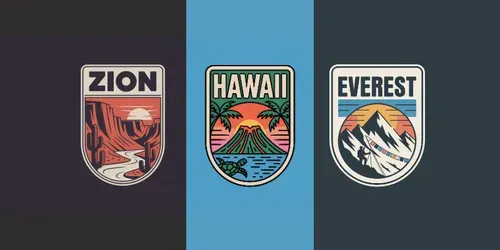 Vintage Outdoor Badge Illustrations generated by ideogram