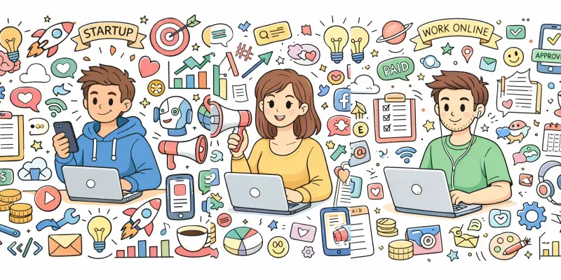 Startup Doodles generated by undefined