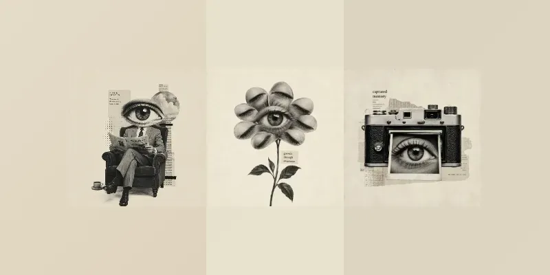 Surreal Eye Collage Concept Art Packs generated by undefined