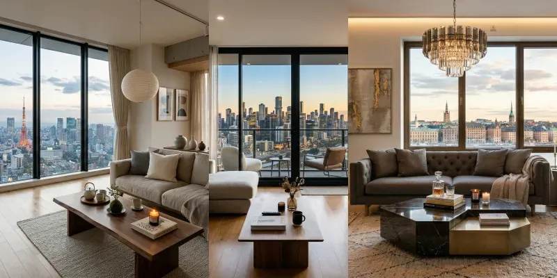 Modern Luxury Living Room Interior Photos generated by undefined