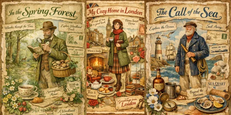 Vintage Collages generated by undefined