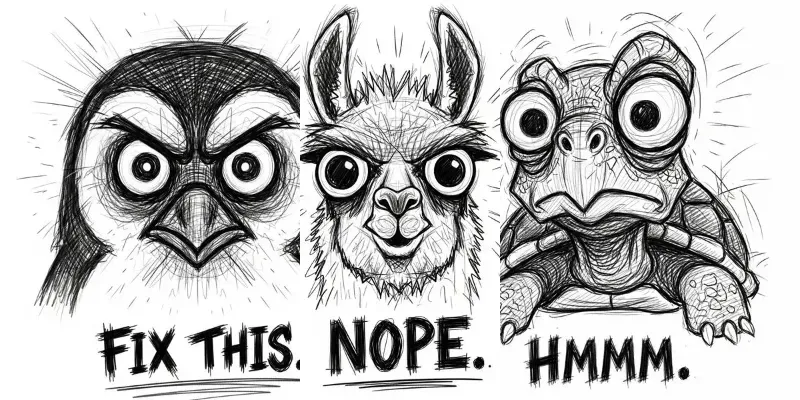 Angry Abstract Sketch Animals generated by undefined