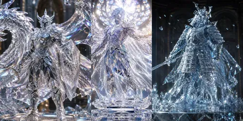 Crystal Warrior Figures Masterpiece Art generated by chatgpt-image
