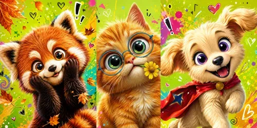 Whimsical Furry Pop Portraits generated by chatgpt-image