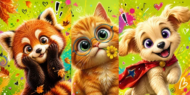 Whimsical Furry Pop Portraits generated by undefined