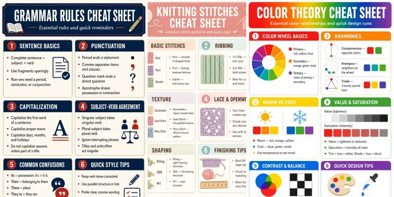 Cheat Sheet Posters Any Topic generated by undefined