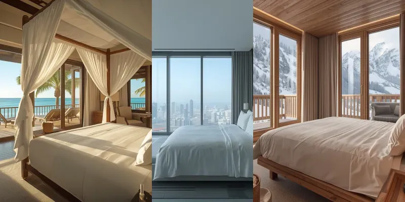Luxury Hotel Room Interior Photos generated by undefined