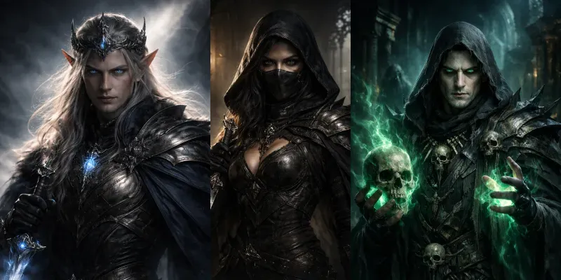 Cinematic Dark Fantasy Portraits generated by undefined